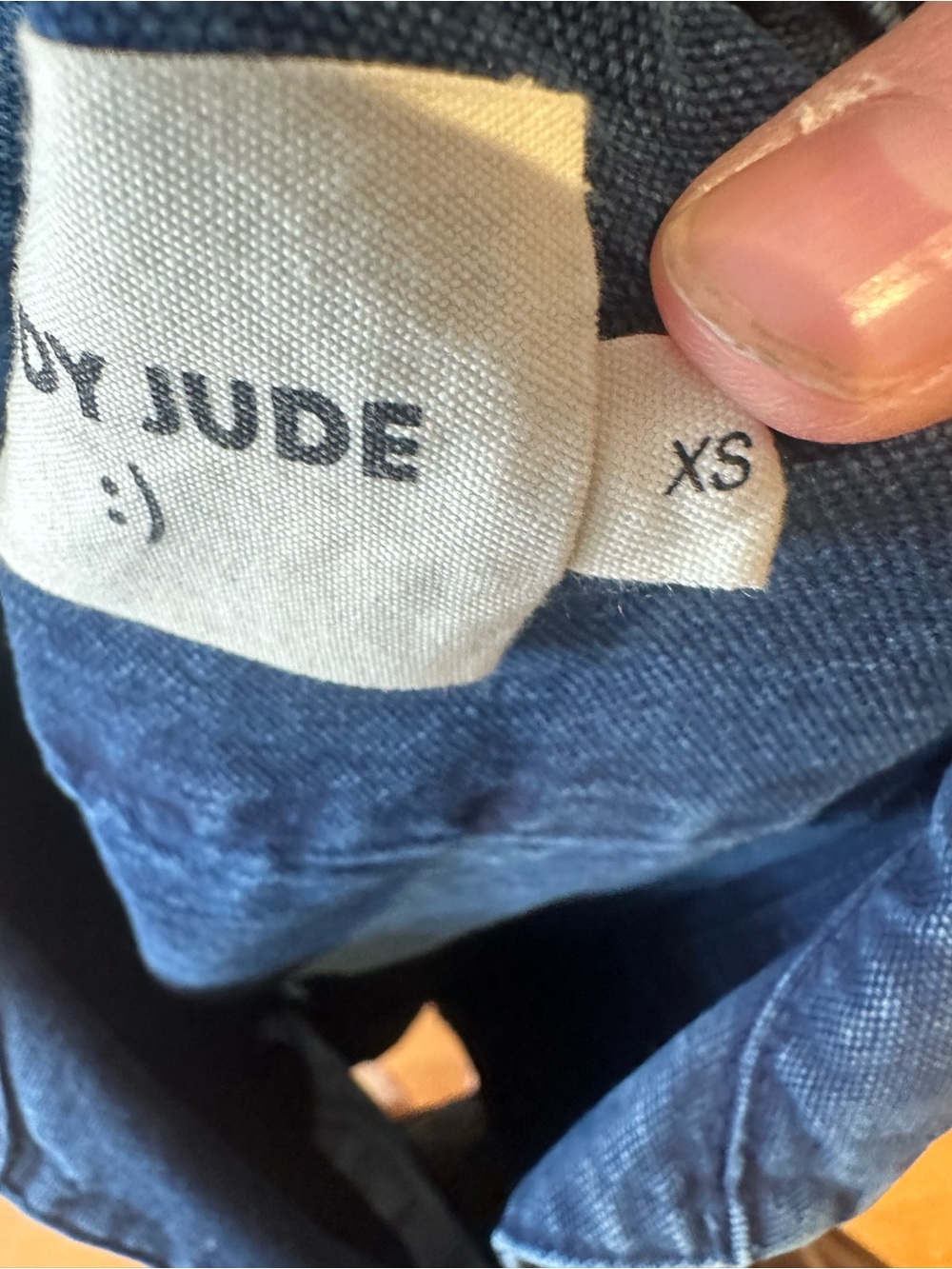 Rudy Jude Oversized Indigo Denim Tie-Front Pullover - Picture 4 of 4